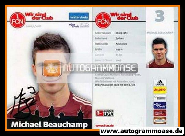 Autogramm Fussball | 1. FC Nürnberg | 2007 | Michael BEAUCHAMP