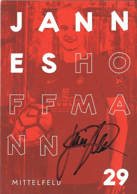 Autogramm Fussball | SG Sonnenhof Grossaspach | 2018 | Jannes HOFFMANN