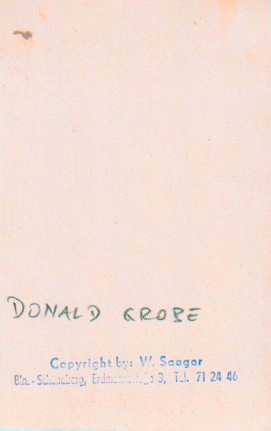 Autogramm Klassik (USA) | Donald GROBE | 1970er (Rollenbild SW Saeger)