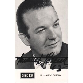 Autogramm Klassik | Fernando CORENA | 1970er (Portrait SW Decca)