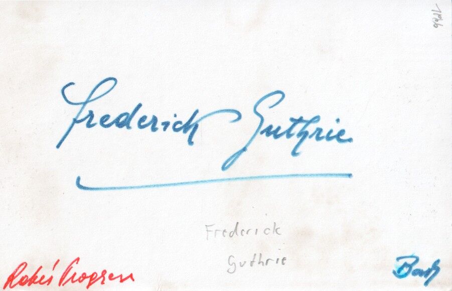 Autogramm Klassik (USA) | Frederick GUTHRIE | 1960er (Portrait SW) 2