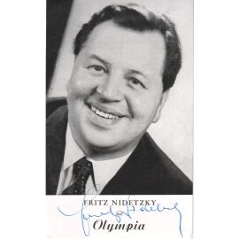 Autogramm Volksmusik | Fritz NIDETZKY | 1960er (Portrait SW Olympia)