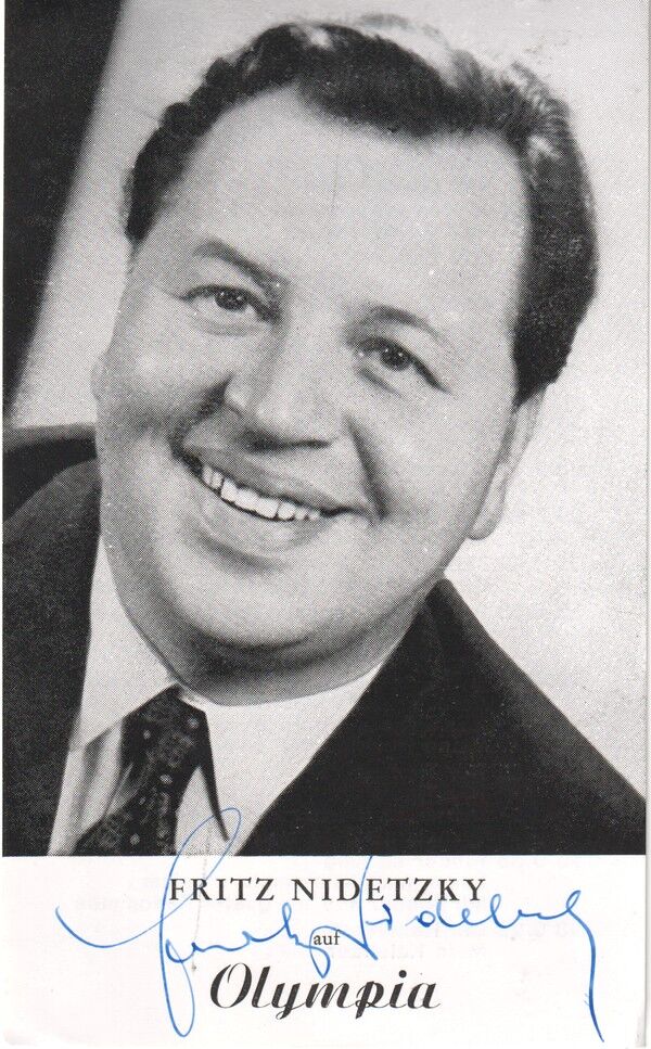Autogramm Volksmusik | Fritz NIDETZKY | 1960er (Portrait SW Olympia)