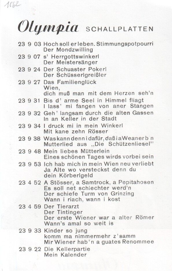 Autogramm Volksmusik | Fritz NIDETZKY | 1960er (Portrait SW Olympia)