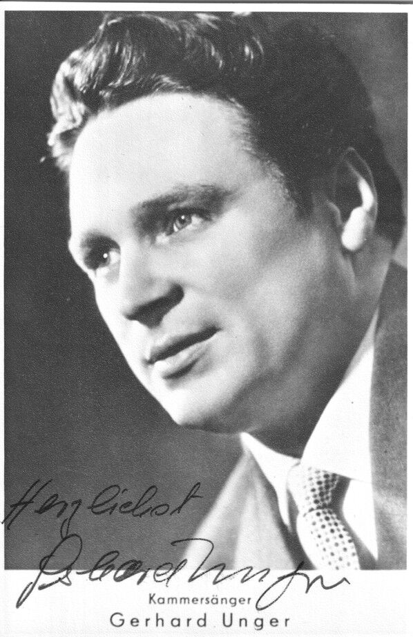 Autogramm Klassik | Gerhard UNGER | 1960er (Portrait SW)