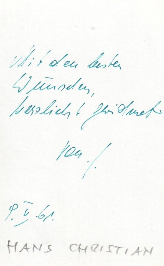 Autogramm Klassik | Hans CHRISTIAN | 1960er (Portrait SW)