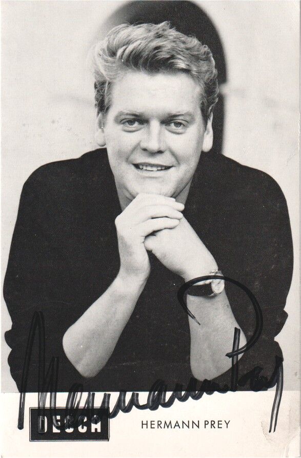 Autogramm Klassik | Hermann PREY | 1970er (Portrait SW Decca)