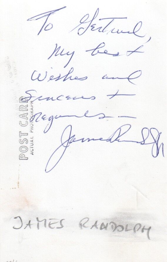 Autogramm Klassik (USA) | James "Jimmy" RANDOLPH | 1960er (Portrait SW)