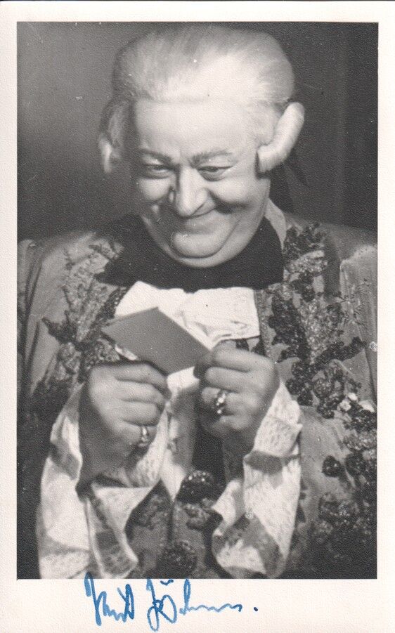 Autogramm Klassik | Kurt BÖHME | 1960er (Rollenbild SW) Rosenkavalier