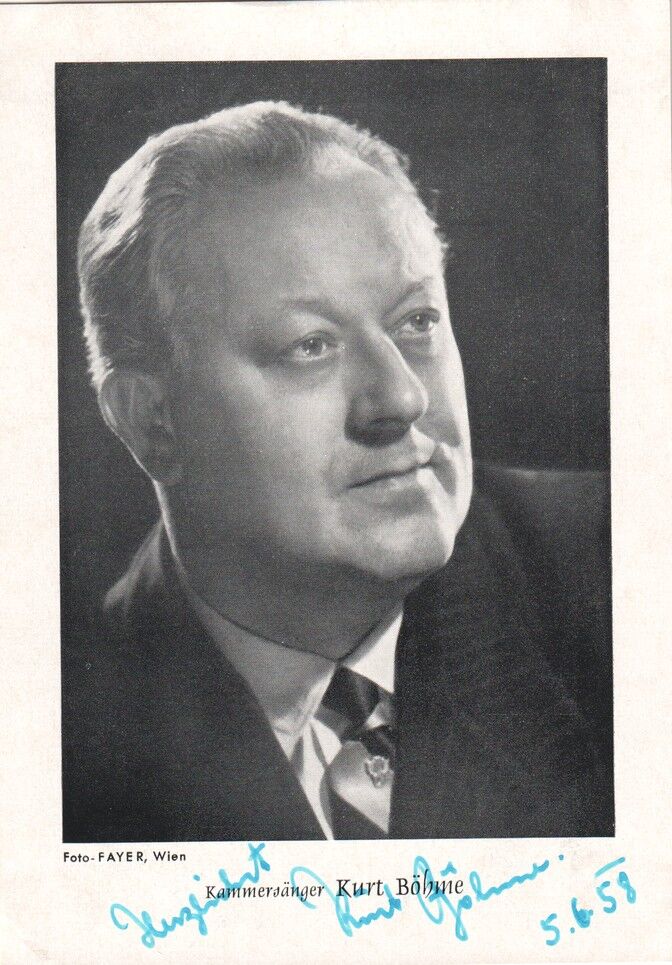 Autogramm Klassik | Kurt BÖHME | 1950er (Portrait SW) Fayer 2