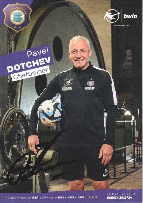 Autogramm Fussball | FC Erzgebirge Aue | 2023 | Pavel DOTCHEV