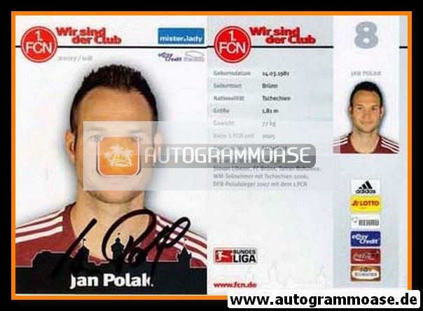 Autogramm Fussball | 1. FC Nürnberg | 2007 | Jan POLAK