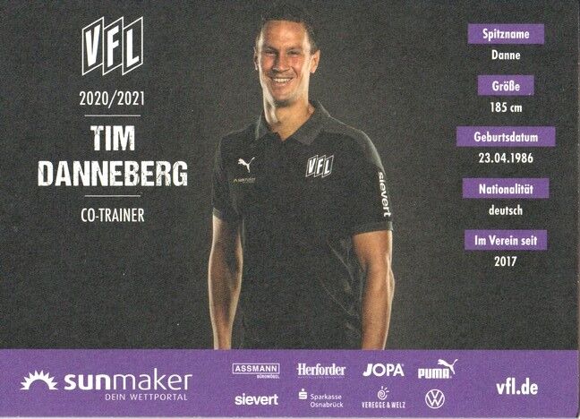 Autogramm Fussball | VfL Osnabrück | 2020 | Tim DANNEBERG