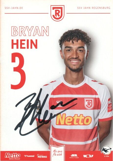 Autogramm Fussball | SSV Jahn Regensburg | 2023 | Bryan HEIN