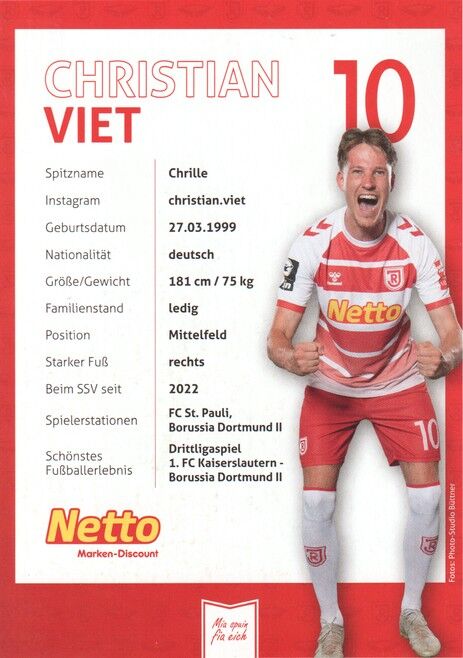 Autogramm Fussball | SSV Jahn Regensburg | 2023 | Christian VIET