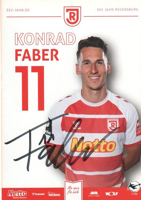 Autogramm Fussball | SSV Jahn Regensburg | 2023 | Konrad FABER