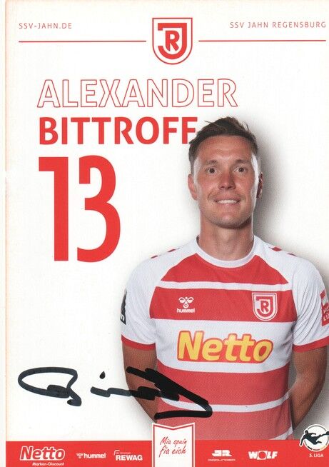Autogramm Fussball | SSV Jahn Regensburg | 2023 | Alexander BITTROFF