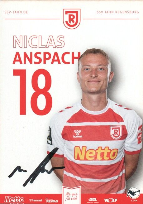 Autogramm Fussball | SSV Jahn Regensburg | 2023 | Niclas ANSPACH