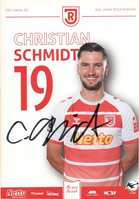 Autogramm Fussball | SSV Jahn Regensburg | 2023 | Christian SCHMIDT