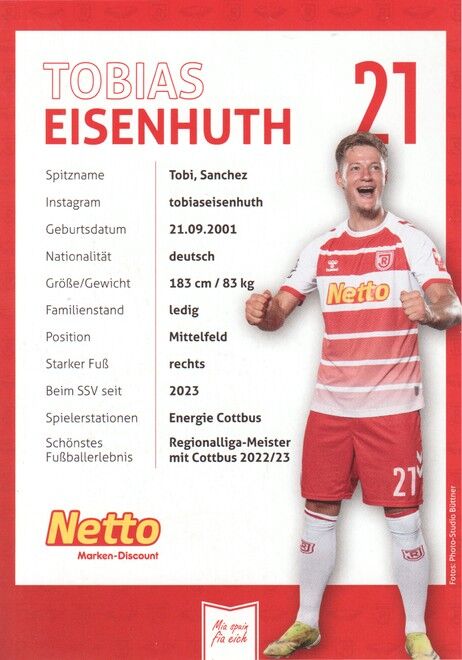 Autogramm Fussball | SSV Jahn Regensburg | 2023 | Tobias EISENHUTH