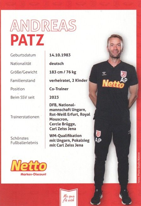 Autogramm Fussball | SSV Jahn Regensburg | 2023 | Andreas PATZ