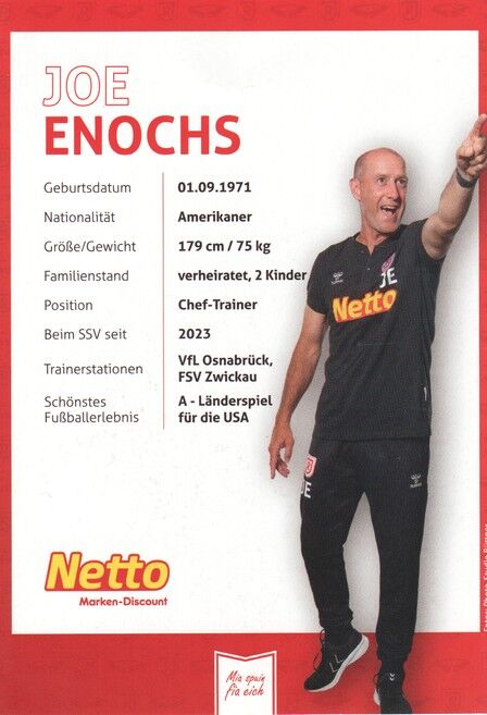 Autogramm Fussball | SSV Jahn Regensburg | 2023 | Joe ENOCHS