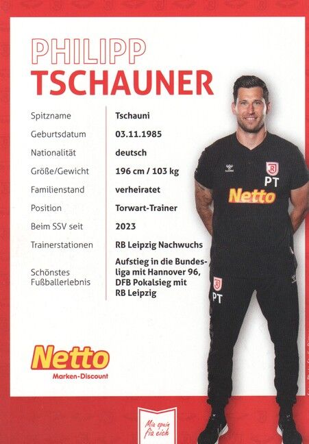 Autogramm Fussball | SSV Jahn Regensburg | 2023 | Philipp TSCHAUNER