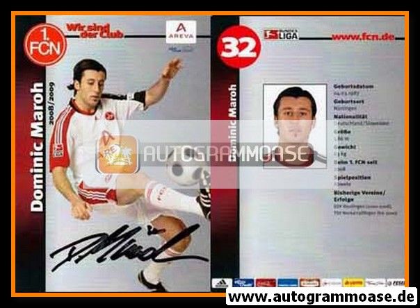 Autogramm Fussball | 1. FC Nürnberg | 2008 Ball | Dominic MAROH