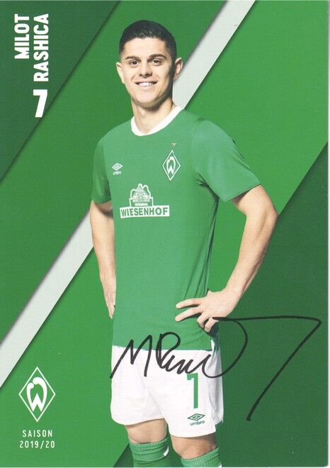 Autogramm Fussball | SV Werder Bremen | 2019 Druck | Milot RASHICA