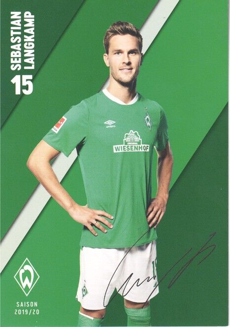 Autogramm Fussball | SV Werder Bremen | 2019 Druck | Sebastian LANGKAMP