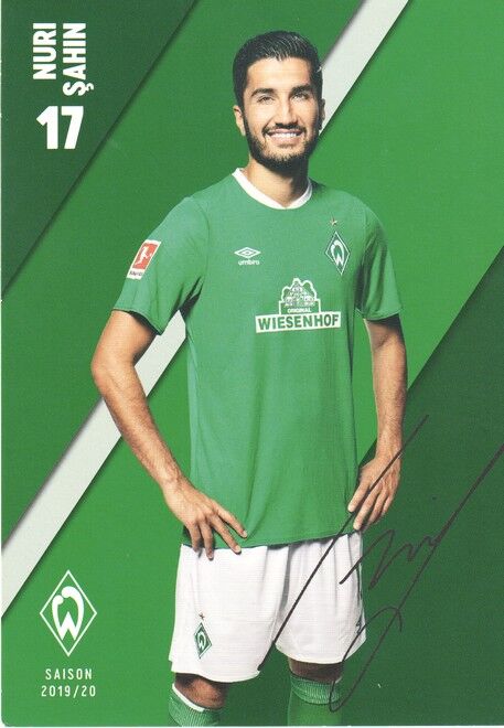 Autogramm Fussball | SV Werder Bremen | 2019 Druck | Nuri SAHIN
