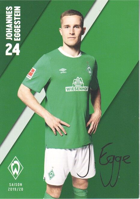 Autogramm Fussball | SV Werder Bremen | 2019 Druck | Johannes EGGESTEIN