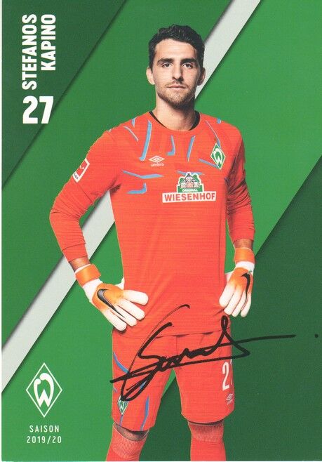 Autogramm Fussball | SV Werder Bremen | 2019 Druck | Stefanos KAPINO