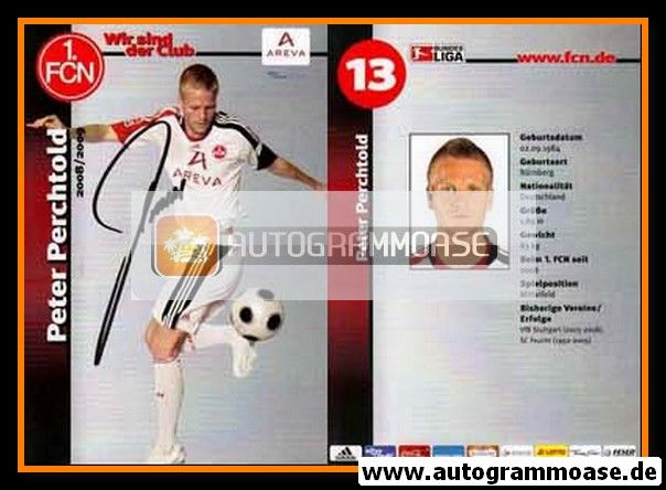 Autogramm Fussball | 1. FC Nürnberg | 2008 Ball | Peter PERCHTOLD