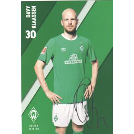 Autogramm Fussball | SV Werder Bremen | 2019 Druck | Davy KLAASSEN