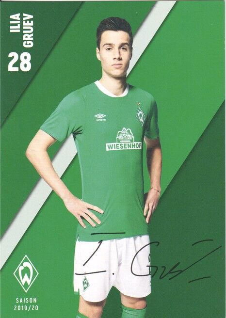 Autogramm Fussball | SV Werder Bremen | 2019 Druck | Ilia GRUEV