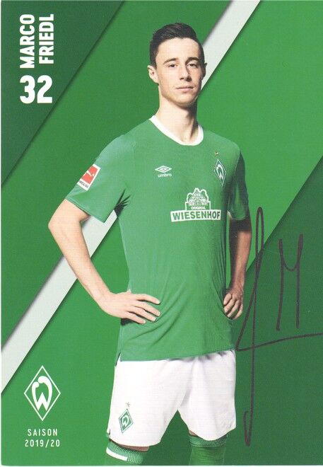 Autogramm Fussball | SV Werder Bremen | 2019 Druck | Marco FRIEDL