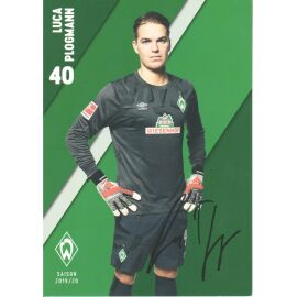 Autogramm Fussball | SV Werder Bremen | 2019 Druck | Luca PLOGMANN