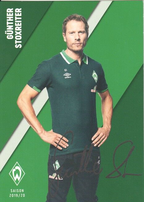 Autogramm Fussball | SV Werder Bremen | 2019 Druck | Günther STOXREITER