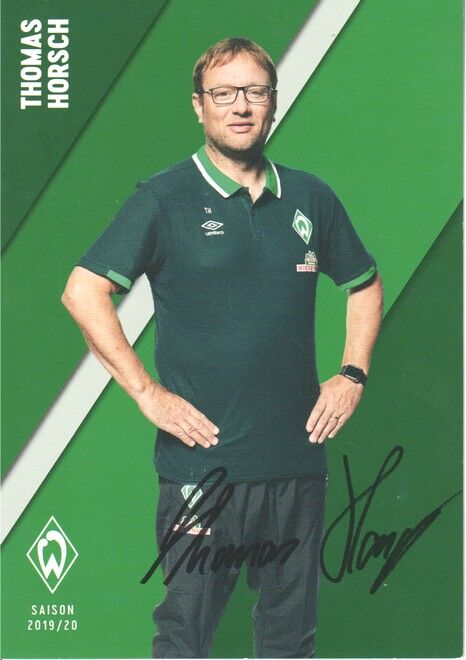 Autogramm Fussball | SV Werder Bremen | 2019 Druck | Thomas HIRSCH