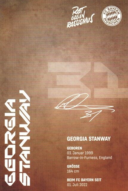Autogramm Fussball (D) | FC Bayern München | 2024 | Georgia STANWAY
