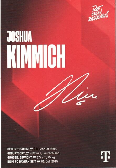 Autogramm Fussball | FC Bayern München | 2025 Druck | Joshua KIMMICH