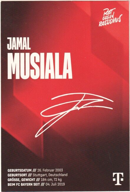 Autogramm Fussball | FC Bayern München | 2025 Druck | Jamal MUSIALA