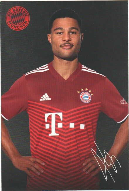 Autogramm Fussball | FC Bayern München | 2021 Druck | Serge GNABRY