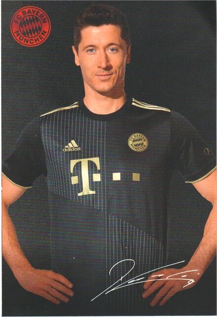 Autogramm Fussball | FC Bayern München | 2021 Druck | Robert LEWANDOWSKI