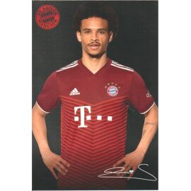 Autogramm Fussball | FC Bayern München | 2021 Druck | Leroy SANE