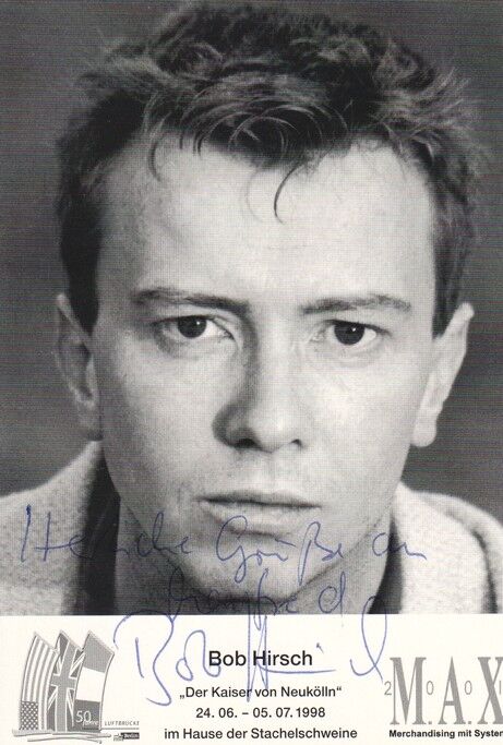 Autogramm Schauspieler | Bob HIRSCH | 1998 (Portrait SW) "Kaiser Von Neukölln"