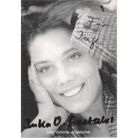 Autogramm Schauspieler | Inka Victoria GROETSCHEL | 1990er (Portrait SW)