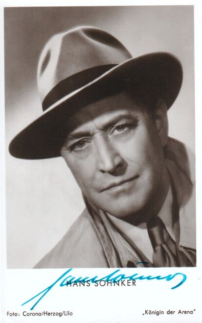 Autogramm Film | Hans SÖHNKER | 1952 "Königin Der Arena" (Portrait SW)