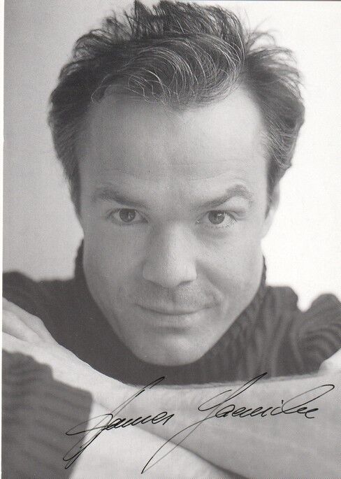 Autogramm Schauspieler | Hannes JAENICKE | 1990er (Portrait SW) 3